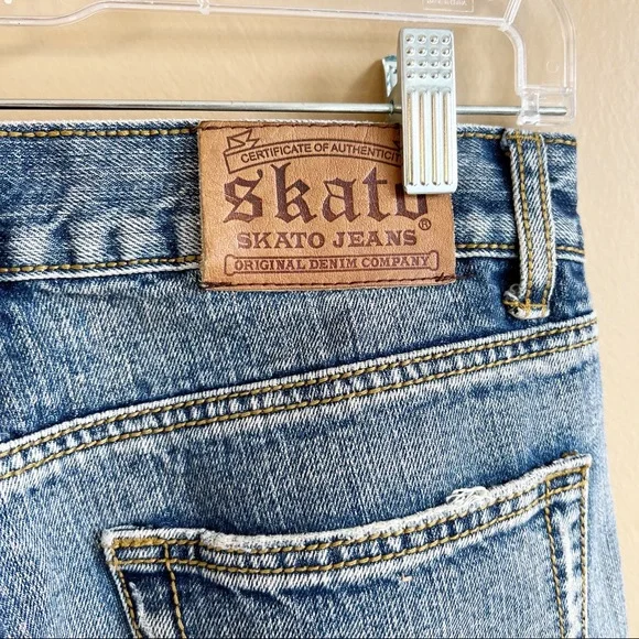 Vintage Skato wide leg jeans Baggy JNCO Style Size 30 x 30 Skater GTA LA 90s Y2K - Picture 6 of 7